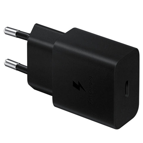 Incarcator Samsung Original (EP-T1510XBEGEU), Type-C Cable Included, Type-C Fast Charging 15W,, Negru (Blister Packing)