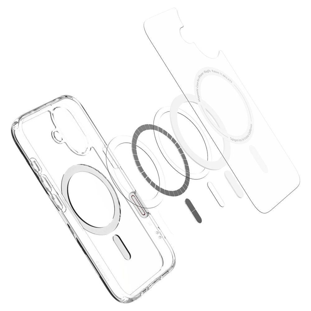 Husa de protectie Spigen Ultra Hybrid T MagSafe (ACS09073) compatibil cu iPhone 16, Alb