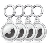 Suport Techsuit (set de 4) Secure Silicone (CT15), Apple AirTag Case, Transparent