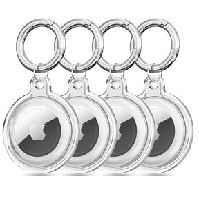 Suport Techsuit (set de 4) Secure Silicone (CT15), Apple AirTag Case, Transparent