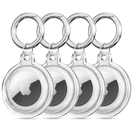 Suport Techsuit (set de 4) Secure Silicone (CT15), Apple AirTag Case, Transparent