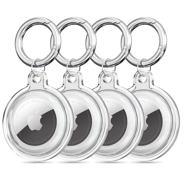 Suport Techsuit (set de 4) Secure Silicone (CT15), Apple AirTag Case, Transparent