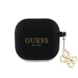 Casti Guess Silicone W/4G Charm (GUA4LECG4K), Apple AirPods 4, Negru