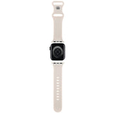 Curea smartwatch Hello Kitty Strap Silicone Tags Graffiti (HKAWMSDGPTE) compatibil cu Apple Watch 1/2/3/4/5/6/7/8/9/10/SE/SE 2 (38/40/41/42mm), Bej