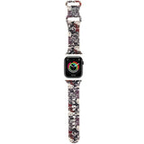 Curea smartwatch Hello Kitty Strap Silicone Tags Graffiti (HKAWMSDGPTE) compatibil cu Apple Watch 1/2/3/4/5/6/7/8/9/10/SE/SE 2 (38/40/41/42mm), Bej
