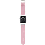 Curea smartwatch Hello Kitty Strap Leather Kitty Head (HKAWMPGKHP) compatibil cu Apple Watch 1/2/3/4/5/6/7/8/9/10/SE/SE 2 (38/40/41/42mm), Roz