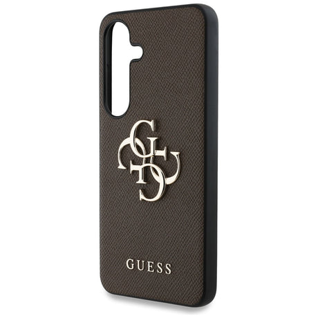 Husa de protectie Guess Hardcase 4G Grained Big and Classic Logo (GUHCS25SPGT4MBW) compatibil cu Samsung Galaxy S25, Maro