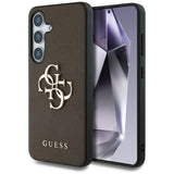 Husa de protectie Guess Hardcase 4G Grained Big and Classic Logo (GUHCS25MPGT4MBW) compatibil cu Samsung Galaxy S25 Plus, Maro