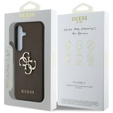 Husa de protectie Guess Hardcase 4G Grained Big and Classic Logo (GUHCS25MPGT4MBW) compatibil cu Samsung Galaxy S25 Plus, Maro