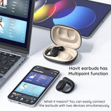 Casti Havit (OWS914), with Microphone, Bluetooth 5.3, True Wireless Stereo, ENC, USB-C, 500mAh, Bej