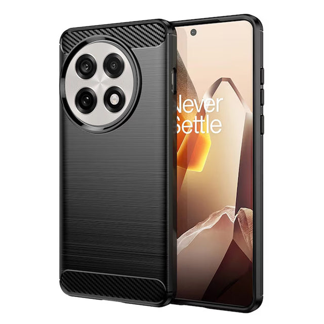 Husa de protectie Techsuit Carbon Silicone compatibil cu OnePlus 13R, Negru
