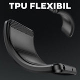 Husa de protectie Techsuit Carbon Silicone compatibil cu OnePlus 13R, Negru