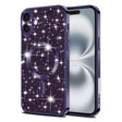 Husa de protectie Techsuit Luxury Glitter MagSafe compatibil cu iPhone 16 Plus, Mov Inchis