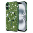 Husa de protectie Techsuit Luxury Glitter MagSafe compatibil cu iPhone 16 Plus, Deep Green