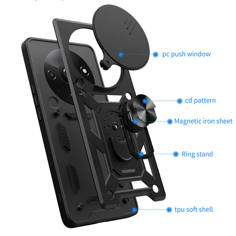 Husa de protectie Techsuit CamShield Series compatibil cu Xiaomi Redmi A3 / Redmi A3x, Negru