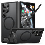 Husa de protectie Torras Pstand MagSafe compatibil cu Samsung Galaxy S24 Ultra, Negru