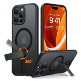 Husa de protectie Torras Pstand Spin MagSafe compatibil cu iPhone 16 Pro, Negru
