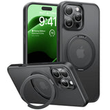 Husa de protectie Torras Ostand Pro MagSafe Series compatibil cu iPhone 16 Pro, Negru