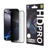 Folie de protectie Lito HD Pro Privacy compatibil cu iPhone 16 Pro Max, Negru