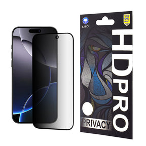 Folie de protectie Lito HD Pro Privacy compatibil cu iPhone 16 Pro Max, Negru