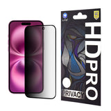 Folie de protectie Lito HD Pro Privacy compatibil cu iPhone 16 Plus, Negru