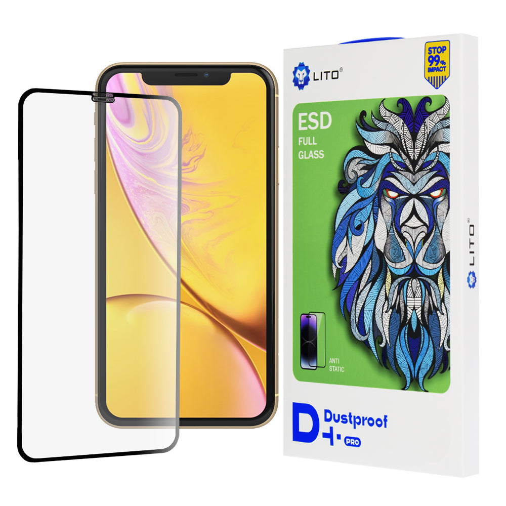 Folie de protectie Lito D+ Pro Dustproof compatibil cu iPhone XR / iPhone 11, Negru