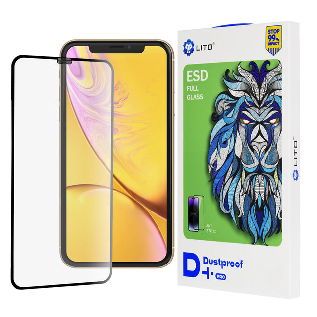 Folie de protectie Lito D+ Pro Dustproof compatibil cu iPhone XR / iPhone 11, Negru