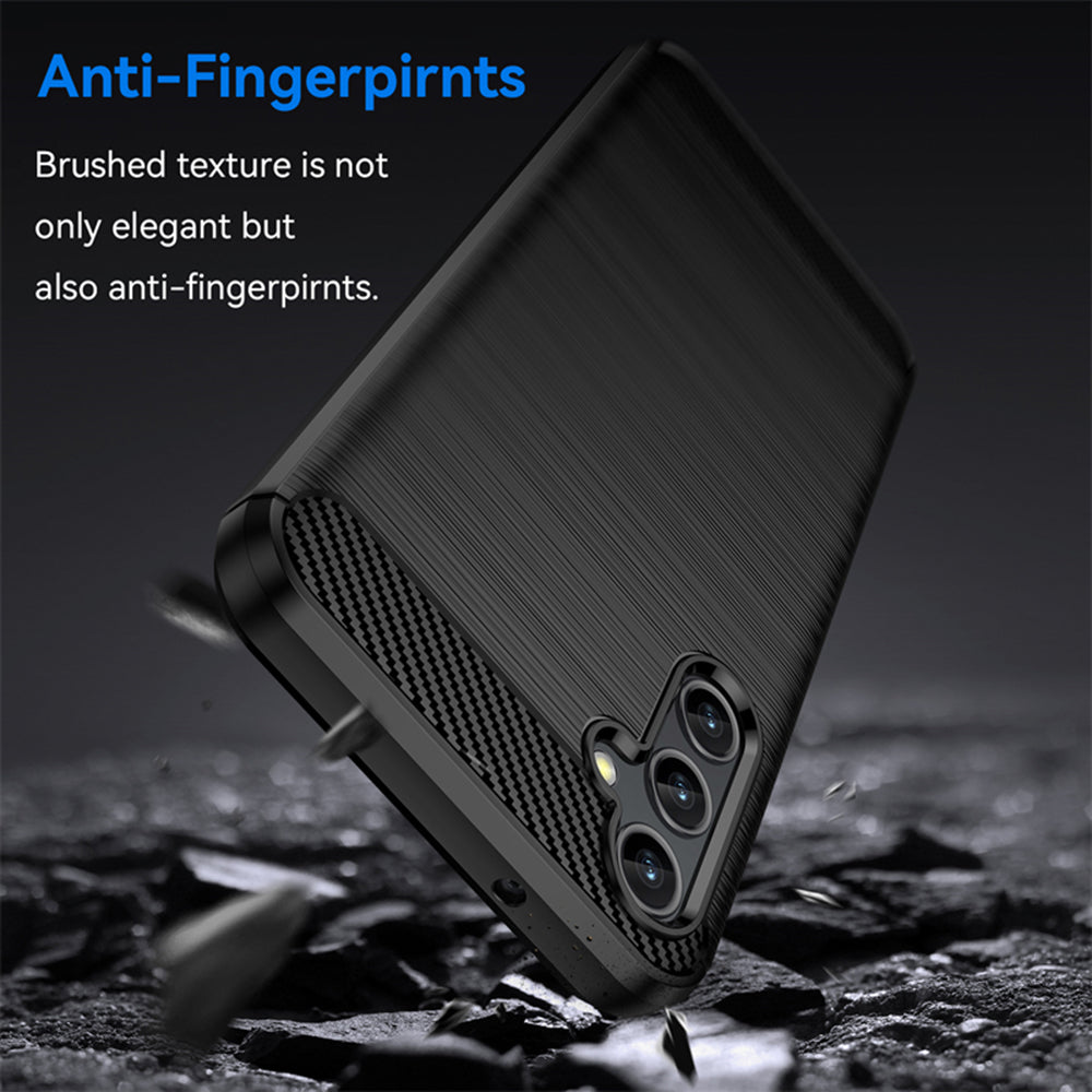 Husa de protectie Techsuit Carbon Silicone compatibil cu Samsung Galaxy A14 4G / A14 5G, Negru