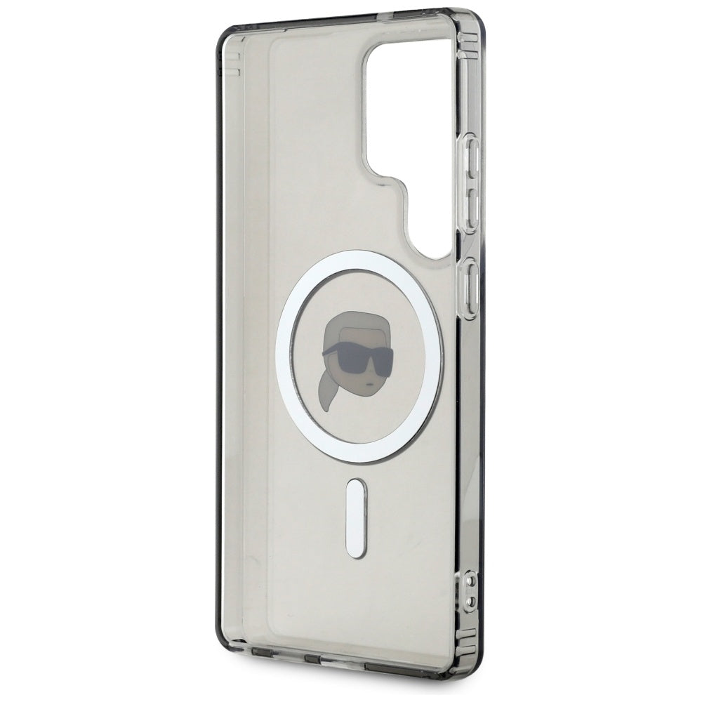 Husa de protectie Karl Lagerfeld IML MagSafe (KLHMS25LHLSKIK) compatibil cu Samsung Galaxy S25 Ultra, Karl`s Head