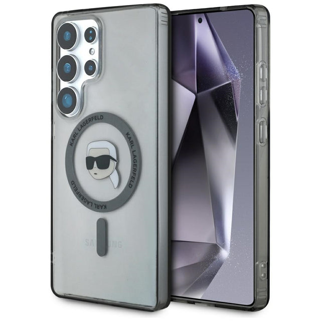 Husa de protectie Karl Lagerfeld IML MagSafe (KLHMS25LHLSKIK) compatibil cu Samsung Galaxy S25 Ultra, Karl`s Head
