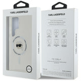 Husă Karl Lagerfeld IML MagSafe albă pentru Samsung Galaxy S25 Ultra