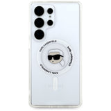 Husă Karl Lagerfeld IML MagSafe albă pentru Samsung Galaxy S25 Ultra
