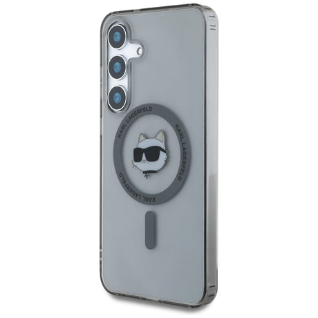 Husa de protectie Karl Lagerfeld IML MagSafe (KLHMS25SHLSCHK) compatibil cu Samsung Galaxy S25, Choupette`s Head