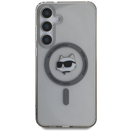 Husa de protectie Karl Lagerfeld IML MagSafe (KLHMS25SHLSCHK) compatibil cu Samsung Galaxy S25, Choupette`s Head