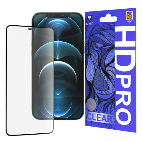 Folie de protectie Lito HD Pro Clear compatibil cu iPhone 12 Pro Max, Negru
