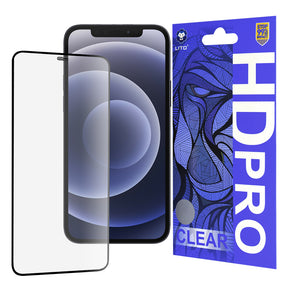 Folie de protectie Lito HD Pro Clear compatibil cu iPhone 12 / iPhone 12 Pro, Negru