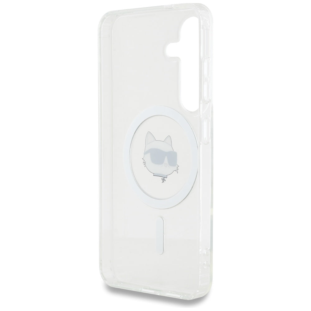 Husă Karl Lagerfeld IML MagSafe pentru Galaxy S25, albă
