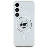 Husă Karl Lagerfeld IML MagSafe pentru Galaxy S25, albă