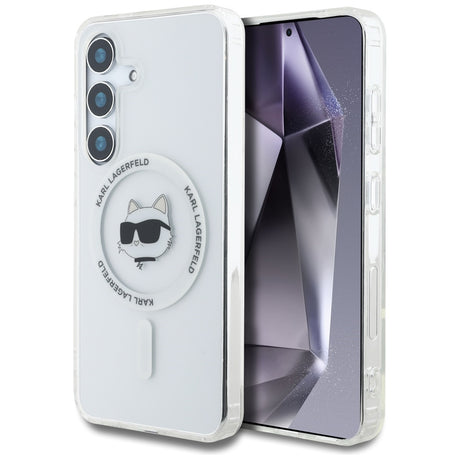 Husa de protectie Karl Lagerfeld IML MagSafe (KLHMS25SHLSCHH) compatibil cu Samsung Galaxy S25, Choupette`s Head