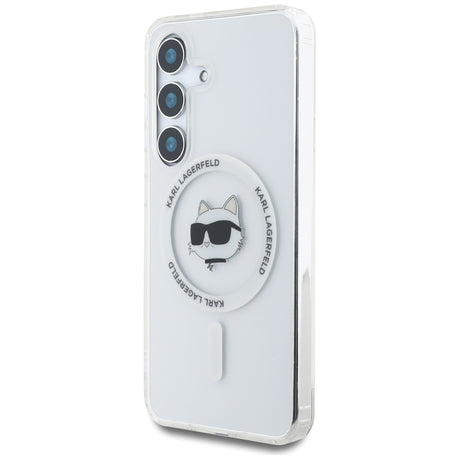 Husa de protectie Karl Lagerfeld IML MagSafe (KLHMS25SHLSCHH) compatibil cu Samsung Galaxy S25, Choupette`s Head