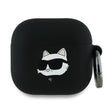 Husa de protectie Karl Lagerfeld Silicone Choupette Head 3D (KLA4RUNCHK) compatibil cu Apple AirPods 4, Negru