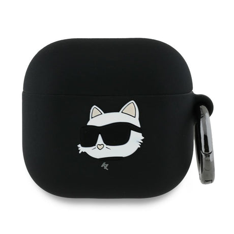 Husă de protecție Karl Lagerfeld Silicone Choupette Head 3D pentru Apple AirPods 4, neagră