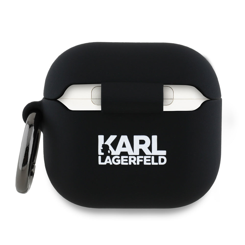 Husa de protectie Karl Lagerfeld Silicone Choupette Head 3D (KLA4RUNCHK) compatibil cu Apple AirPods 4, Negru