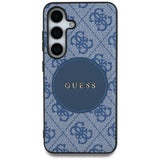 Husa de protectie Guess 4G Circle Classic Logo MagSafe (GUHMS25MP4PGRSGB) compatibil cu Samsung Galaxy S25 Plus, Albastru