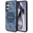 Husa de protectie Guess 4G Circle Classic Logo MagSafe (GUHMS25MP4PGRSGB) compatibil cu Samsung Galaxy S25 Plus, Albastru