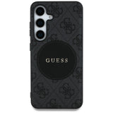 Husa de protectie Guess 4G Circle Classic Logo MagSafe (GUHMS25SP4PGRSGK) compatibil cu Samsung Galaxy S25, Negru