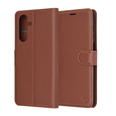 Husa de protectie Techsuit Leather Folio compatibil cu Samsung Galaxy A26 5G, Maro