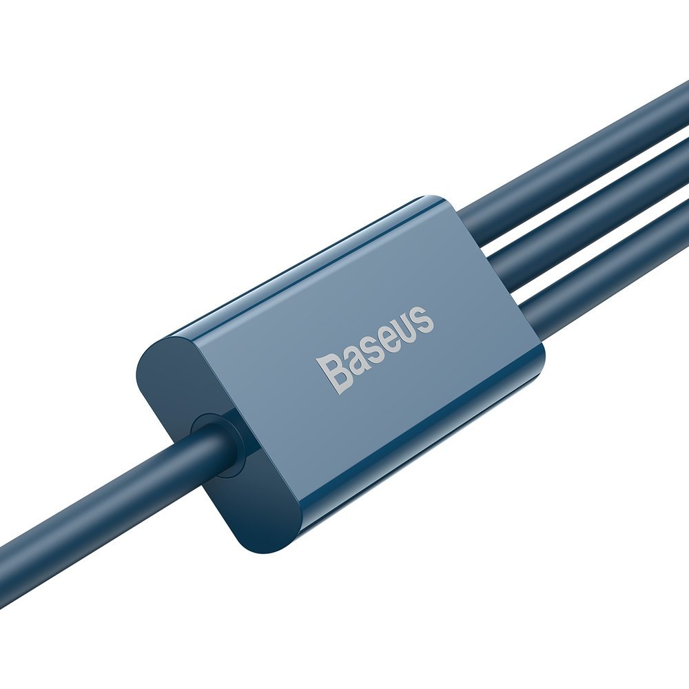 Cablu Baseus Superior Series (CAMLTYS-03), USB to Type-C, Micro-USB, Lightning, Fast Charging 3.5A, 1.5m, Albastru