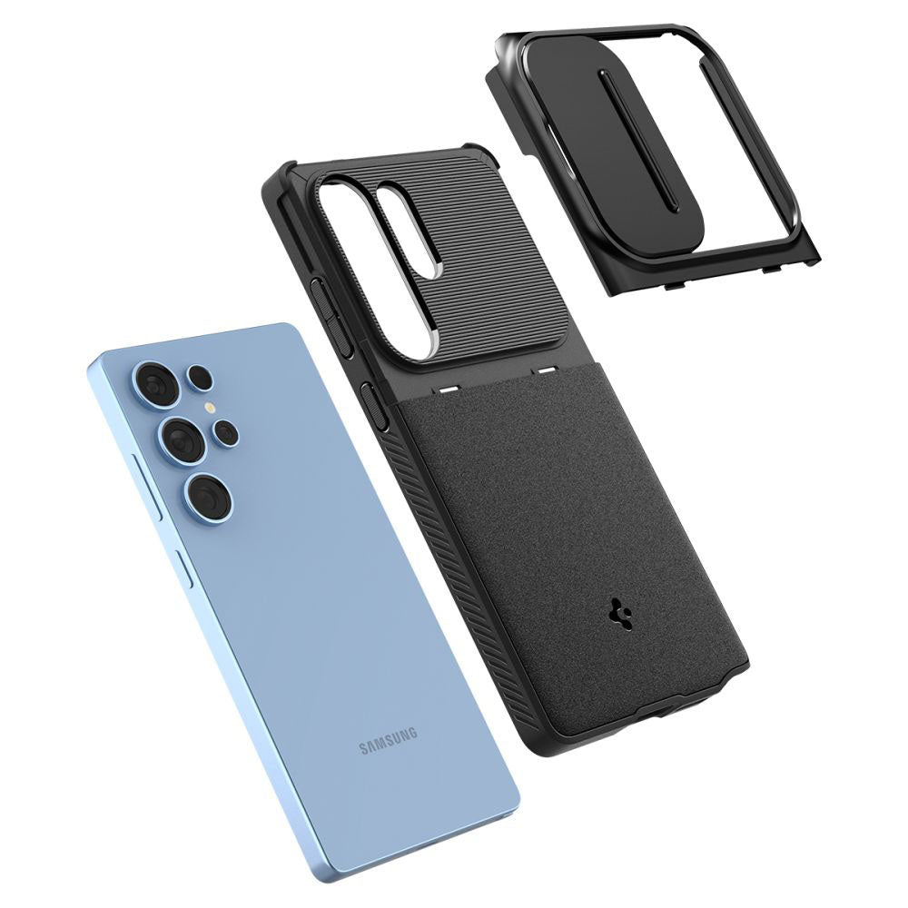 Husa de protectie Spigen Optik Armor (ACS08969) compatibil cu Samsung Galaxy S25 Ultra, Negru