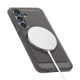 Husă Spigen Rugged Armor MagSafe pentru Samsung Galaxy S25, gri